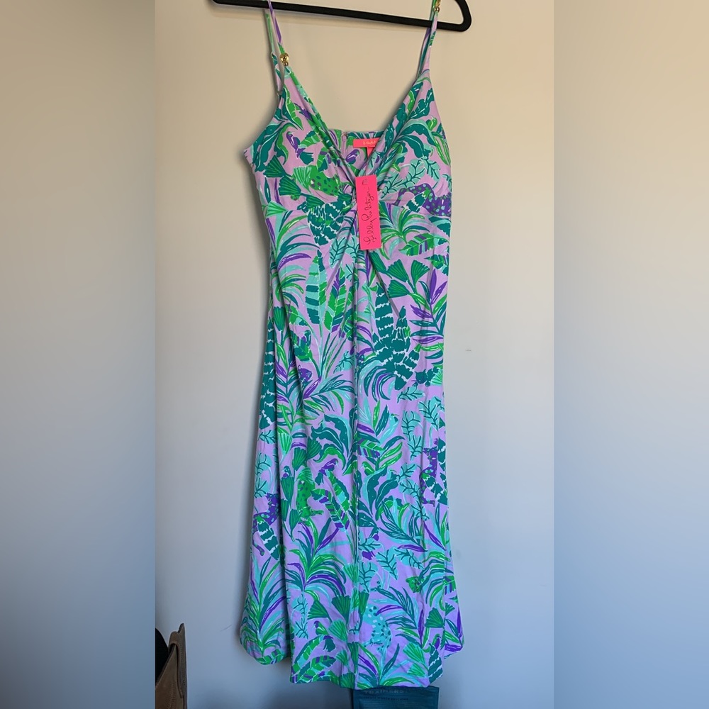Lilly Pulitzer Quaid midi dress purple iris on the chase size 16